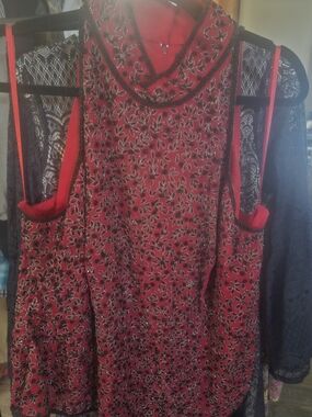 Adrianna Papell High Neck Beaded Halter Top